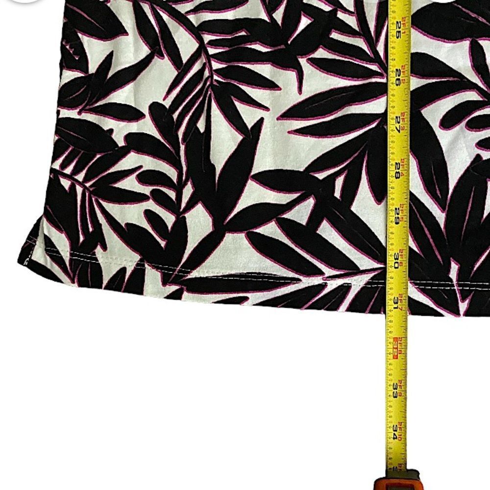 Woman Within 26/28 New 2X Womens Tank Top Blouse Tropical Leaves Beach Casual - Picture 6 of 7